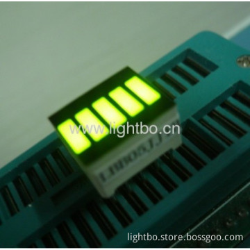 12.7x10.1mm Super Bright Green 5-segment Led Light Bar 